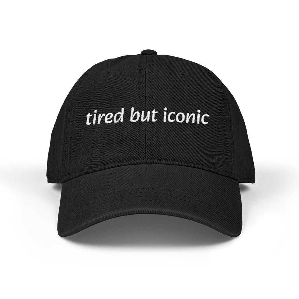 Tired But Iconic Embroidered Denim Hat